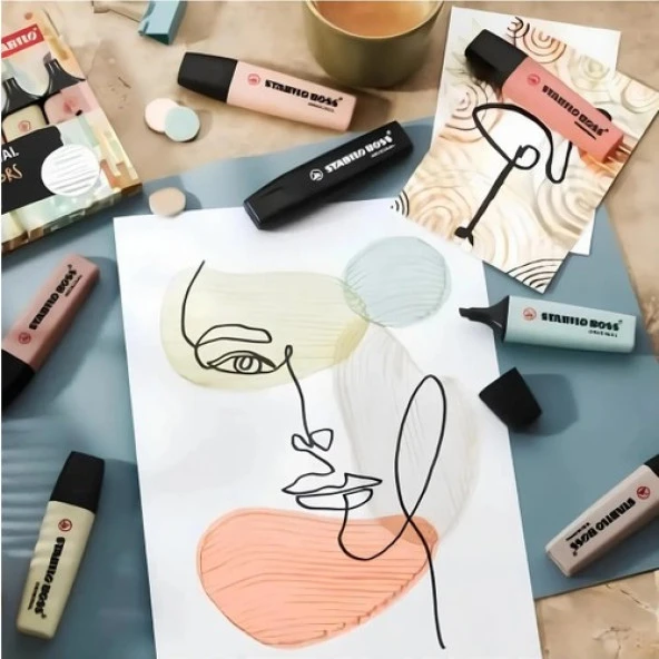 Stabilo Boss Nature Colors 7 Renk 2024 Yeni Doğal Renkler Serisi - 2