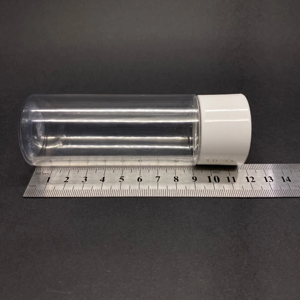 100 cc Silindir Kalın Sert Şişe  - Beyaz Kalın Kapaklı- 100ml Kör Tıpalı Ağız çapı 24mm - x 10 Adet - Resim 2