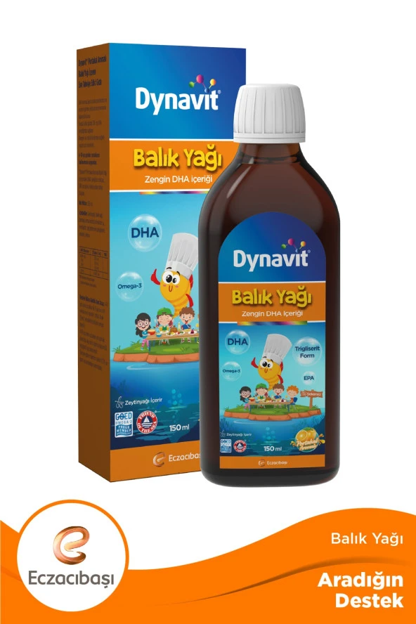 Dynavit Balık Yağı Şurubu Portakal Aromalı 150 ml