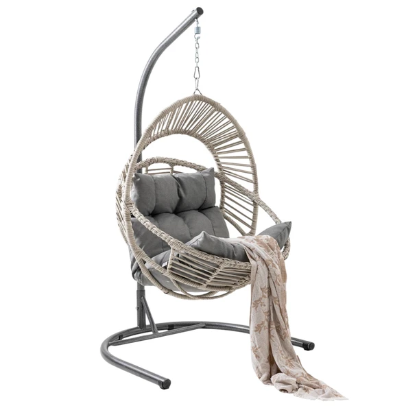 Capri Swing Nobel Tekli Rattan Bahçe Balkon Salıncağı