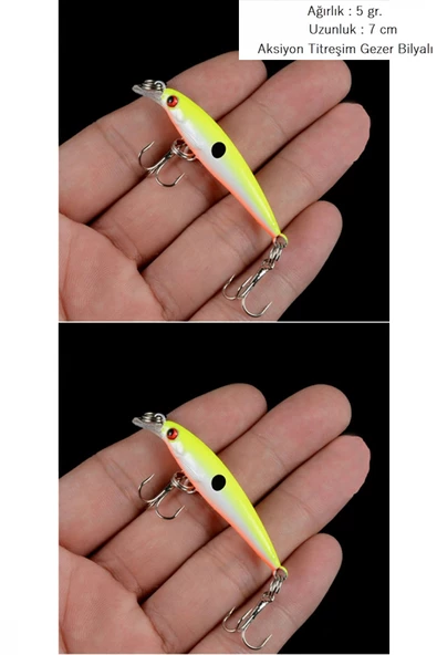 2 Adet 5 gr Rapala Lures Suni Balık Yemi Yapay Balık Yemi Lrf Yem At çek Balık Yemi - 2