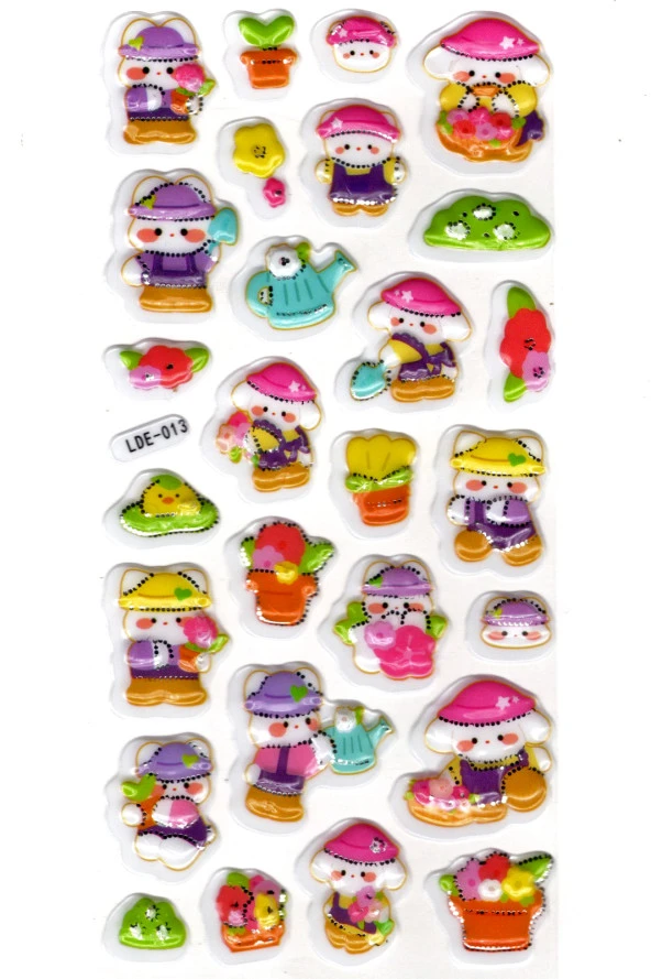 Sticker Kabartmalı Stiker Defter Planlayıcı Etiket (Lde013)-19x9cm - Bahçıvan Tavşan