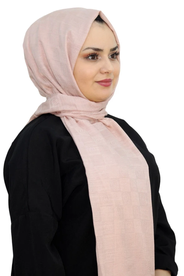 MİNELLİ JAKARLI MONOGRAM  ŞAL EŞ5275-21 ürün görseli