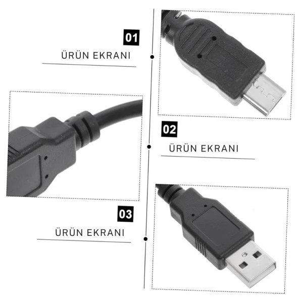 Cosmostech PS3 Kol Controller Gamepad için Uyumlu Joystick Şarj Kablosu - Resim 2