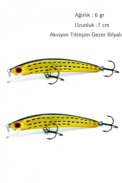 2 AdetRapala LuresSuni Yem  6 Gr.7cm Turna Levrek Rapala LüferAilesi JigYem YapayYemi - 4
