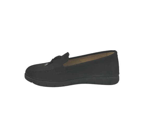 Yüce 701Z İç Dış Hakiki Deri Ortopedik Jel Taban Günlük Kadın Babet Ayakkabı - 6