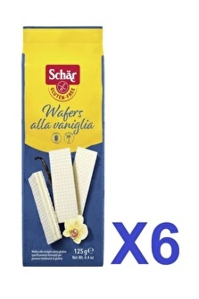 Schar Wafers Alla Vaniglia 125 gr Vanilyalı Gofret 6 Adet
