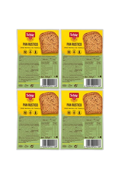 Schar Rustico Glutensiz Lifli Ekmek 250 gr (4 ADET)