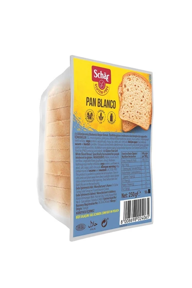 Schar Pan Blanco Glutensiz Beyaz Ekmek 250 gr (4 Adet) - 3