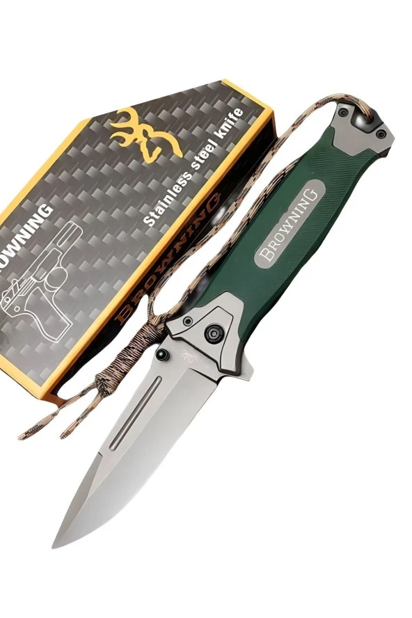 Browning Orijinal 364 Yeşil Paracord İpli Haki Çakı 23 Cm Knives And Weapons