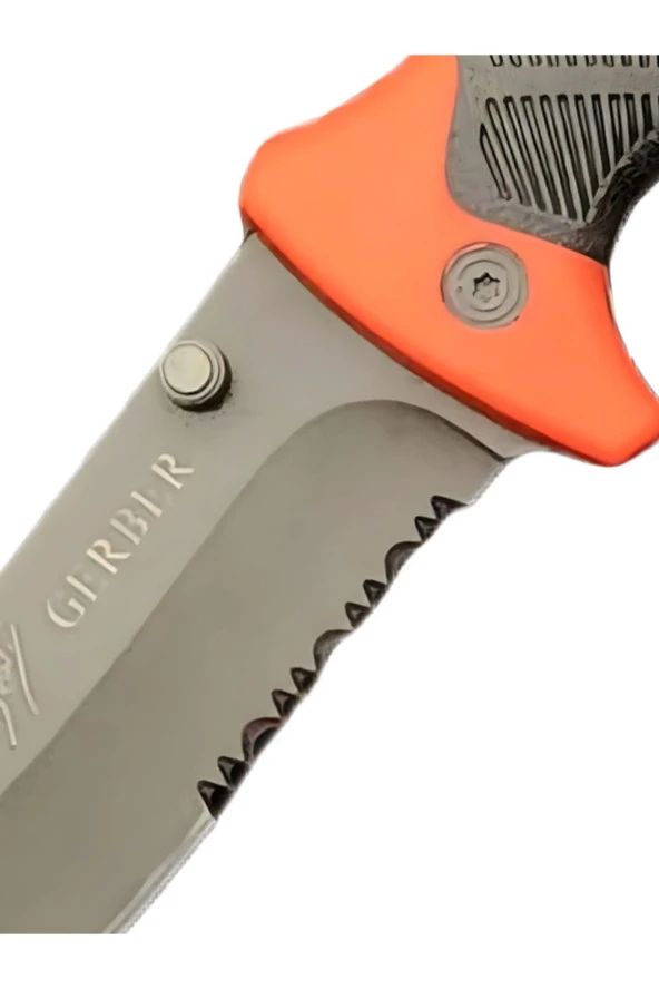 GERBER Bear Grylls 23 Cm Kamp Çakısı Turuncu Siyah Çakı Bıçak Paslanmaz Çelik Outdoor Çakı - 4