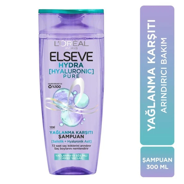 Loreal Paris Elseve Yağlanma Karşıtı Arındırıcı Şampuan 300 ml