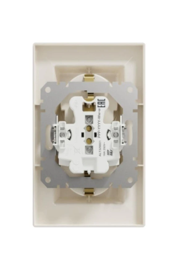 Schneider Asfora Sıva Altı Krem İkili Topraklı Priz - Kendiliğinden Çerçeveli - Resim 4