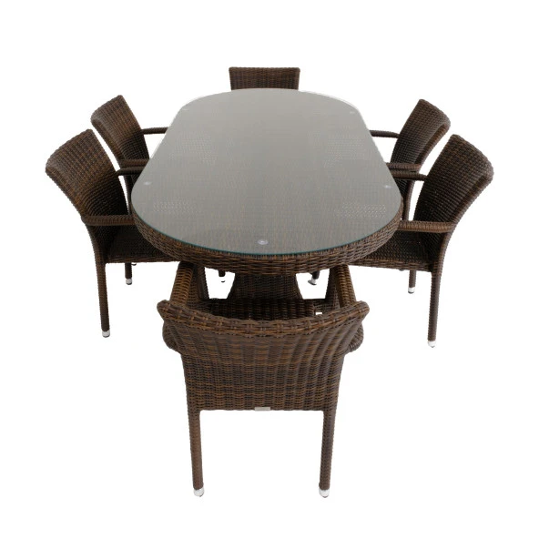 Sunsire 100x200  Rattan Bahçe Masa Takımı | Rehome