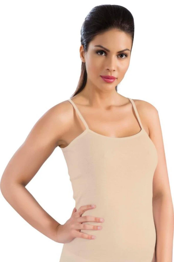 6 Adet Lüx Drm Bayan Ribana İp Askılı Atlet Renk Seçenekli 050 - Resim 4