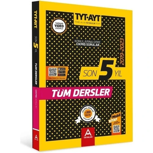 TYT AYT TÜM DERSLER 2019-2023 KONULARINA GÖRE ÇIKMIŞ SORULAR  A YAYINLARI