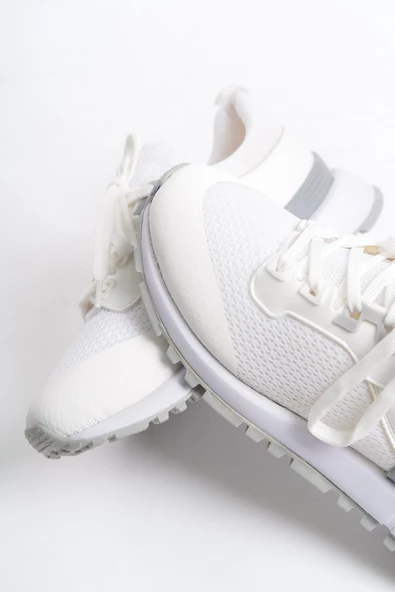 Kadın Bağcıklı File Detaylı Günlük Rahat Spor Ayakkabı Sneaker - 8