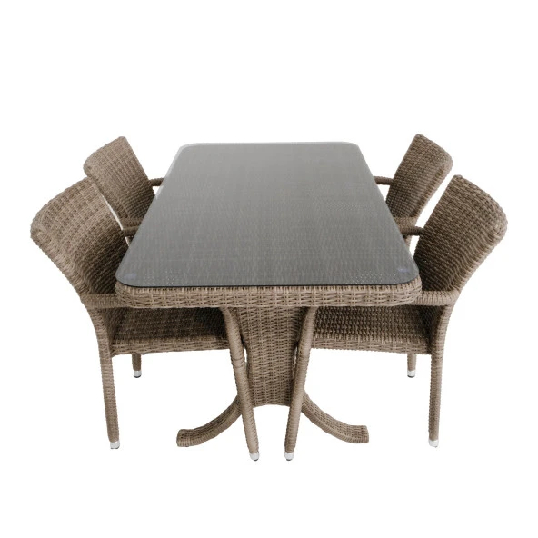 Peter 80x140 Rattan Bahçe Masa Takımı | Rehome - 3