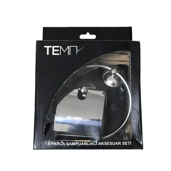 Tema Banyo Aksesuar Seti Havluluk-Wc Kağıtlık-2 li Askı-Köşelik - 3