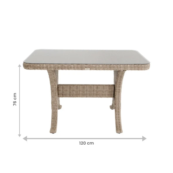 Peter 70x120 Rattan Bahçe Masa Takımı | Rehome - 3