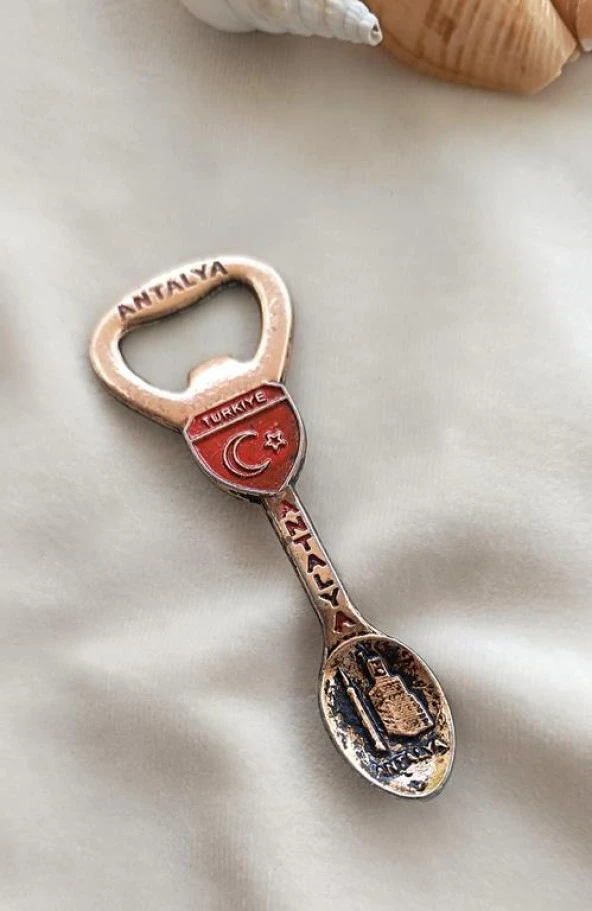 Magnet Açacak Metal Şişe Açacagı  Kaşık Ay Yıldız Mıknatıslı Buzdolabı Süsü - 3