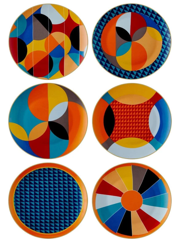 The Mia Shapes Servis Tabağı 6 Kişilik DNR0078
