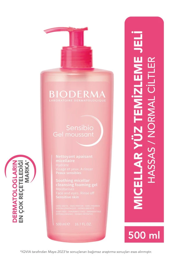 Bioderma Sensibio Foaming Gel Hassas Ve Normal Ciltler Durulanan Micellar Yüz Temizleme Jeli 500 ml - 7