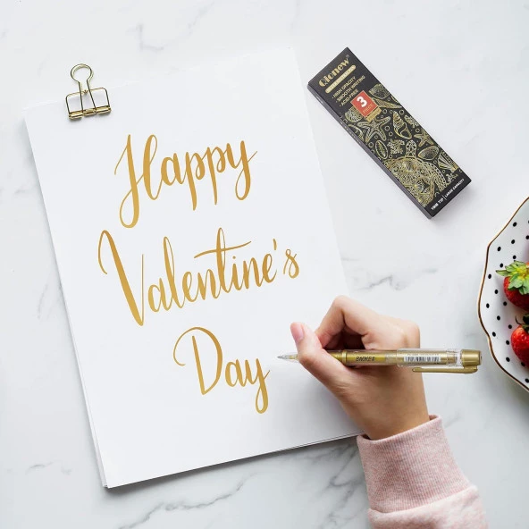 Linea Baoke Roller Kalem 1.0 mm Altın PC5088 - Resim 3