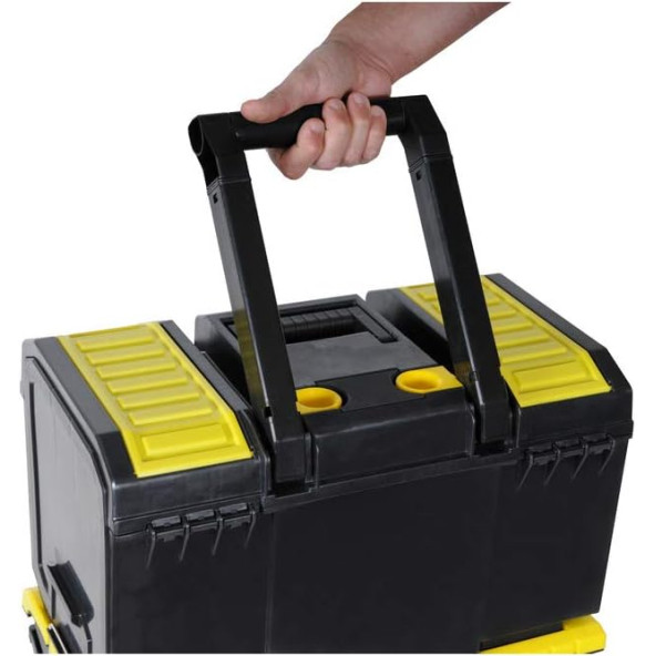 Stanley Mobil alet kutusu (48 x 57 x 29 cm, 2si1 arada seçenek çıkarılabilir alet kutusu,  sap 7 inç tekerlekler) - 2