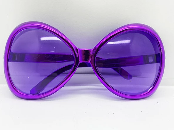Yeşilçam Temalı Parti Gözlüğü Mor Renk 7x16 cm ürün görseli 1