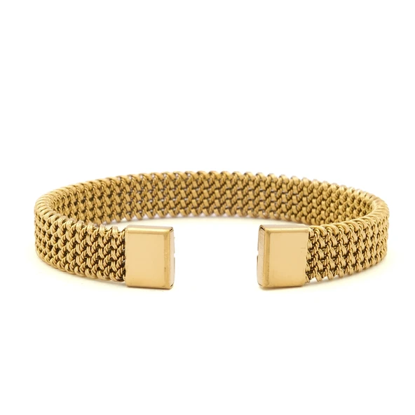 Altın Kaplama Halat Model Erkek Kelepçe Bileklik EBLK-415 ürün görseli