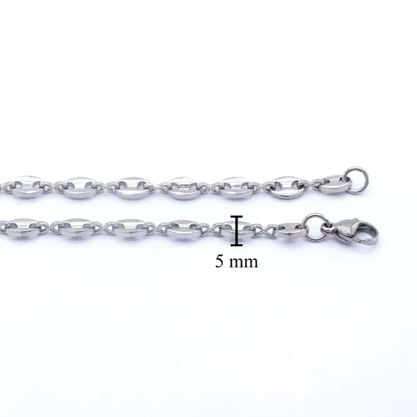 Çelik Zincir Kolye Gemici Unisex Model  ZN-293 - Resim 4
