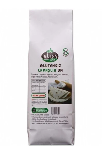 elisa gold Glutensiz Lavaşlık Un 1kg