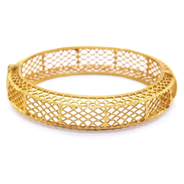 Altın Kaplama Hint İşi Çelik Kadın Kelepçe