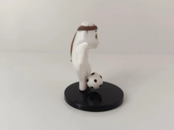 Black Tea Katar Dünya Kupası Maskotu El Sosu 3D Model 7 cm Figür - 3