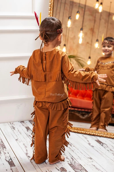 Kızılderili Erkek Çocuk Kostümü - 2