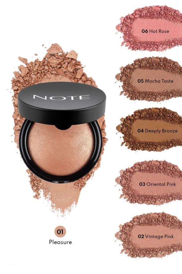 Note Cosmetics Baked Allık 01 Pleasure Işıltılı Highlighter - 2