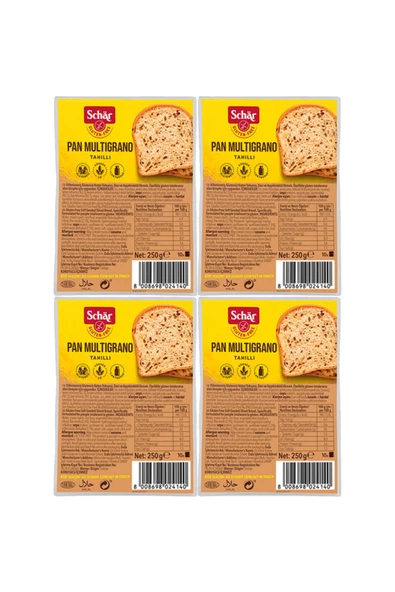 Schar Pan Multigrano Glutensiz Ketenli Ayçekirdekli Ekmek 250 gr (4 ADET)