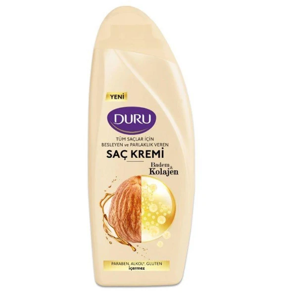 Duru Saç Kremi 500 Ml Tüm Saçlar Badem Kolajen