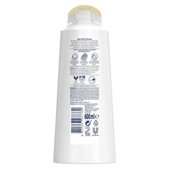 Dove Yoğun Onarıcı Şampuan 600 Ml - Resim 4