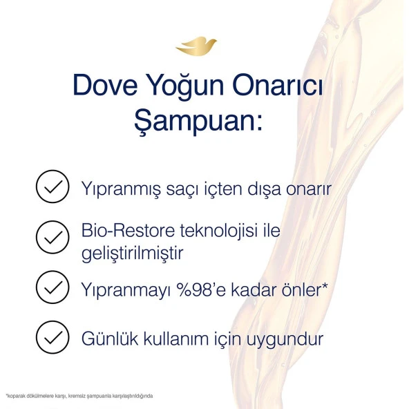 Dove Yoğun Onarıcı Şampuan 600 Ml - Resim 5