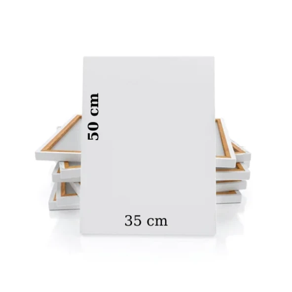 6 renk akrilik boya seti 35x50 tuval ipek fırça seti 6x20 ml boya çubuklu - Resim 2