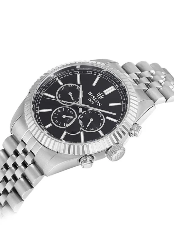 HISLON DT117S-04SS ÇELİK ERKEK KOL SAATİ - Resim 4