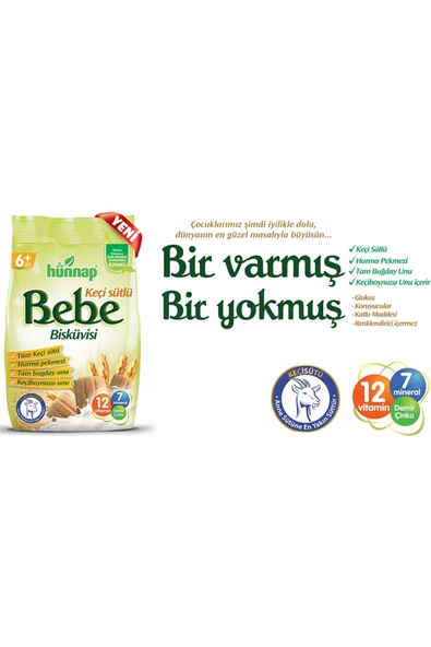Hünnap Bebe Bisküvisi Keçi Sütlü 400 gr 8'li Set (Toplam 3200 gr) - 4