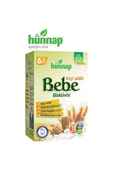 Hünnap Bebe Bisküvisi Keçi Sütlü 400 gr 8'li Set (Toplam 3200 gr) - 2