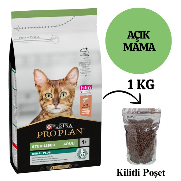 Pro Plan Sterilised Somonlu Kısırlaştırılmış 1 kg Yetişkin Kedi Maması - Açık Paket