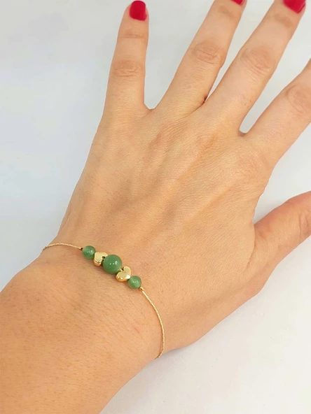 Aventurin Taşı Tasarım Bileklik (49842) - Resim 4