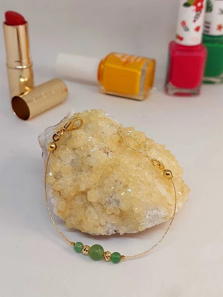 Aventurin Taşı Tasarım Bileklik (49846) - Resim 4