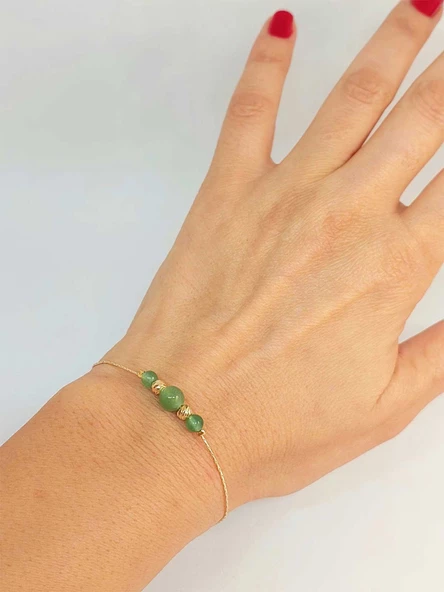 Aventurin Taşı Tasarım Bileklik (49846) - Resim 3