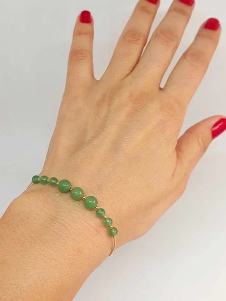 Aventurin Taşı Tasarım Bileklik (49850) - Resim 3